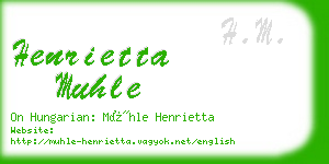 henrietta muhle business card